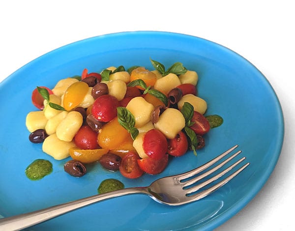 Cold Gnocchi Salad with Arugula Pesto